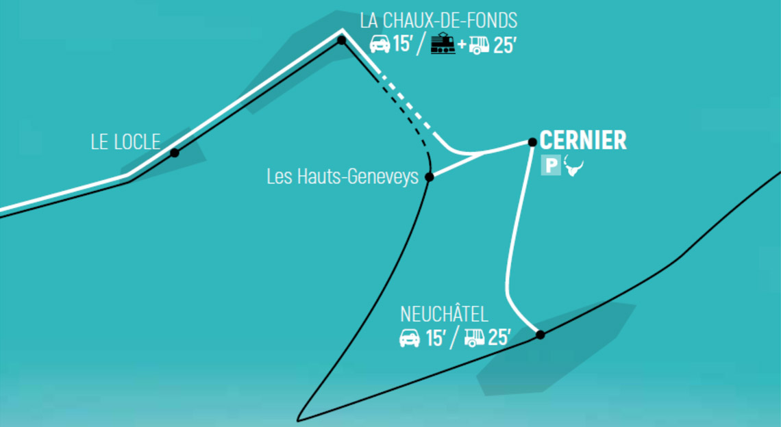 Voir Autrement - Plan de situation du Mycorama de Cernier